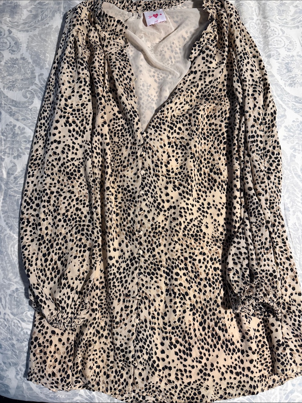 Buddy Love Beige and Black Leopard Print Mini Dress